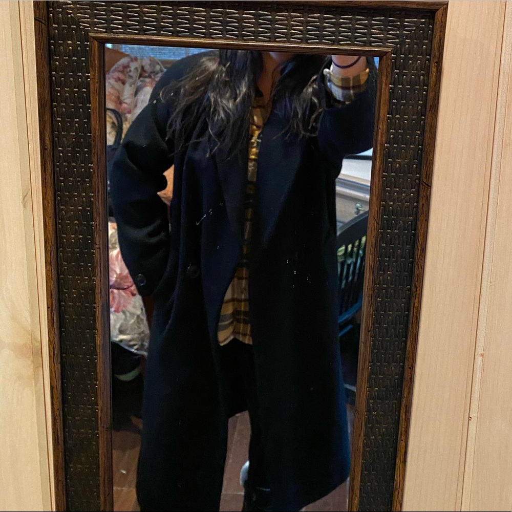 Joans NY Black wool pea coat